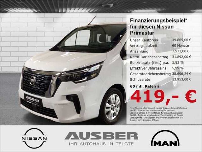 Nissan Primastar Kombi 9-Sitzer 2Schiebetüren L2H1 2,8t TEKNA GJR Design Heckklappe