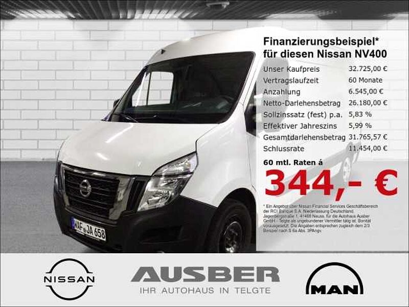 Nissan NV400 Kastenwagen L2H2 3,5t COMFORT AHK 6MT GJR RFK Holzboden Blechtrennwand