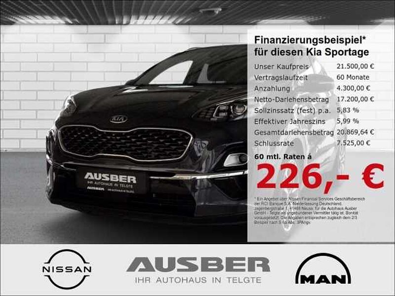 Kia Sportage Spirit 4WD 1.6CRDi Leder Automatik PANO NAVI AVM Sitzlüftung u. -heizung el. Hec