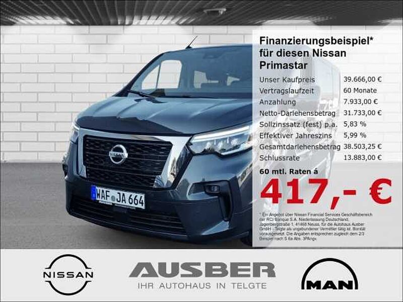 Nissan Primastar Kombi L1H1 2,8t TEKNA DCT Sitzschienenverl. Heckkl. 2Schiebet. Designpaket Winter