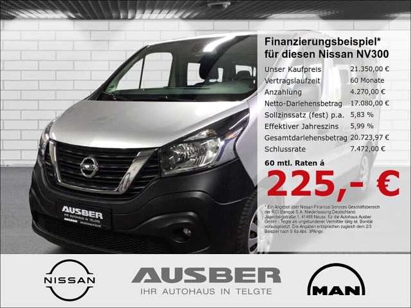 Nissan NV300 Kombi L1H1 2,7t COMFORT AHK Navi, 8Sitzer, 1Schiebetür rechts, Hecktüren, GJR