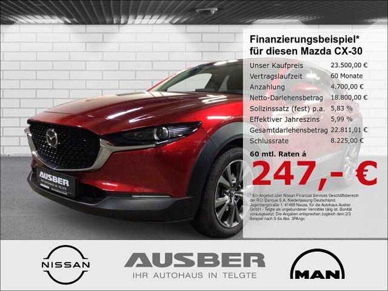 Mazda CX-30 Selection 2.0 LED-Scheinw. HUD elektr. Heckklappe Winterpaket mit WKR und Lenkra