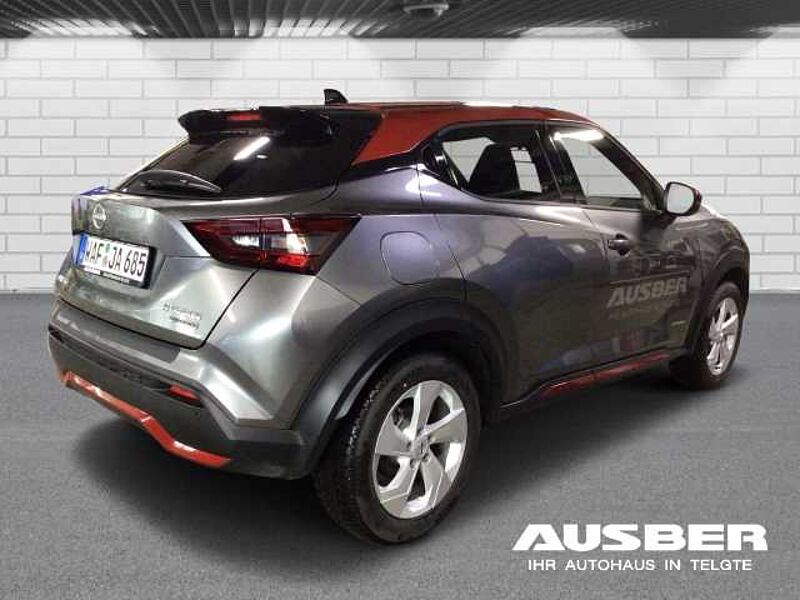 Nissan Juke N-Design Hybrid 1.6 NAVI + Techn. -Paket 19'' 2Farblackierung grey/fuji sunset re